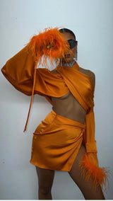 Tulum Mini Skirt Burnt orange