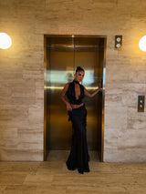 Rio Skirt Long Black with Black Lace