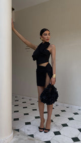 Nina Corset Black Linen