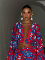 Malia Blouse Baroque Print