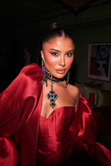 Ellie Strapless Dress Ruby Red