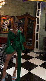 Rio Nina Robe Short Emerald Green