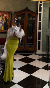 Camille Skirt in Muted Olive