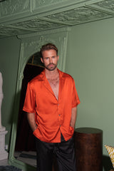 Miami Silk Shirt Coral