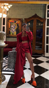 Metisa Skirt Royal Red