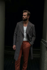 Nico Double-Breasted Wool and Cashmere Coat in Houndstooth