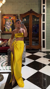 Nina Tulum Long Skirt Mustard Yellow