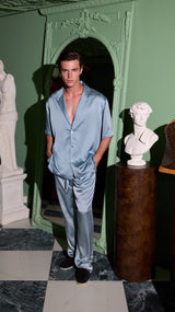 Miami Silk Shirt Steel Grey