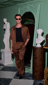 Miami Silk Shirt Brown