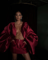 Femme Fatale Mini Zip Skirt 2.0 Ruby Red