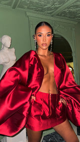 Femme Fatale Mini Zip Skirt 2.0 Ruby Red