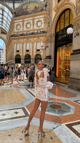 La Bonita White Lace Mini Skirt