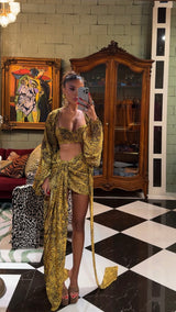 Malia Sarong Wild Cheetah Print