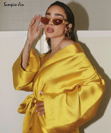 Rio Nina Robe Short Mustard Yellow