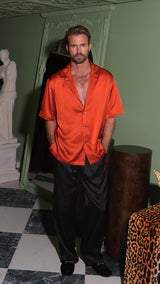 Miami Silk Shirt Coral
