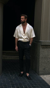 Miami Silk Shirt Ivory White