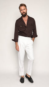 Massimo Safari Shirt Jacket Dark brown