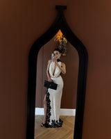 Rio Skirt Long Ivory And Black Lace