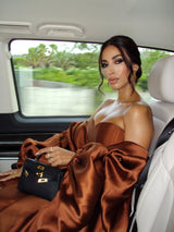 Femme Fatale Corset Rich Brown