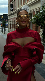 Nina Tulum Mini Skirt Royal Red