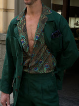 Miami Silk Shirt Peacock