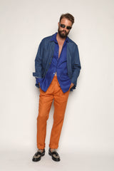 Safari Jacket Denim Cotton Stretch