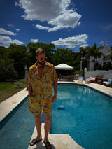 Miami Silk Shirt Yellow Rolando