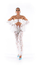 Lacella Top White Lace