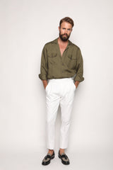 Massimo Safari Shirt Jacket Olive Green