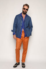 Safari Jacket Denim Cotton Stretch