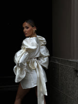 Aurieta Dramatic Sleeve Top Ivory