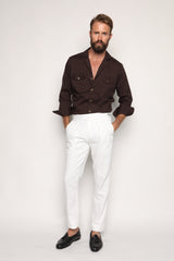 Massimo Safari Shirt Jacket Dark brown