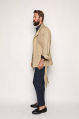 Safari Jacket Camel Beige Linen