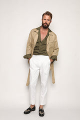 Safari Jacket Camel Beige Linen
