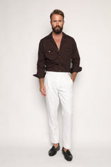 Massimo Safari Shirt Jacket Dark brown