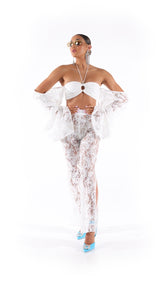 Lacella Top White Lace