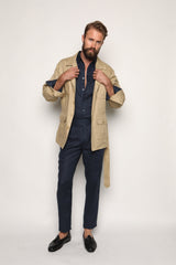 Safari Jacket Camel Beige Linen