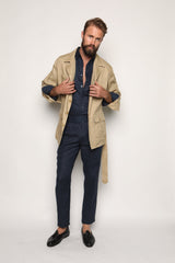 Safari Jacket Camel Beige Linen