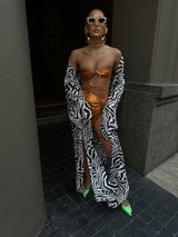 Soleil Long skirt with Buckle Detailing