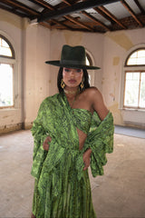 Tulum Robe Green Snake