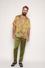 Miami Silk Shirt Yellow Rolando