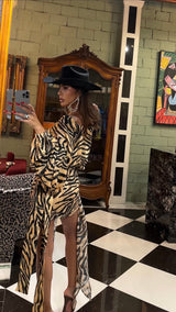 Malia Blouse Wild Tiger Print