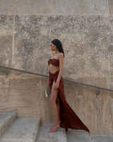 Tulum Bralette Brown Linen