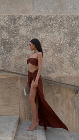 Tulum Skirt Long Brown