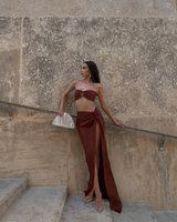 Tulum Bralette Brown Linen