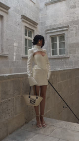 Femme Fatale Corset Ivory White