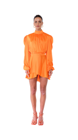Palermo High Neck Blouse Orange