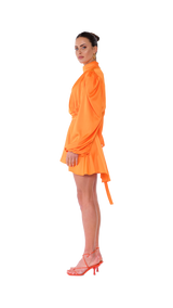 Palermo High Neck Blouse Orange