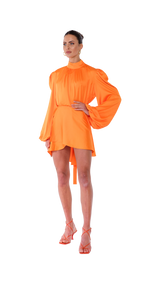 Palermo High Neck Blouse Orange