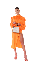 Palermo High Neck Blouse Orange